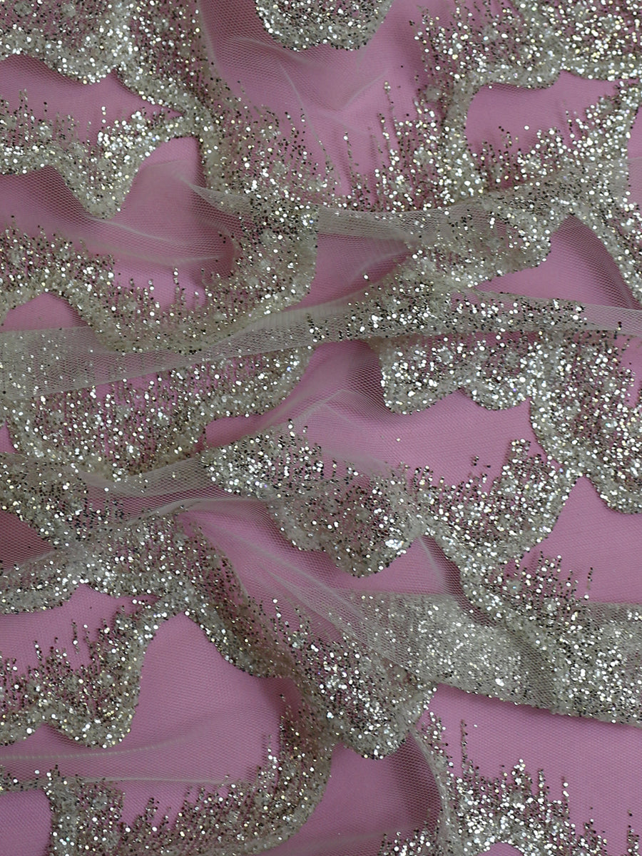 Elfenbeinfarbene Glitzerspitze – Melodie