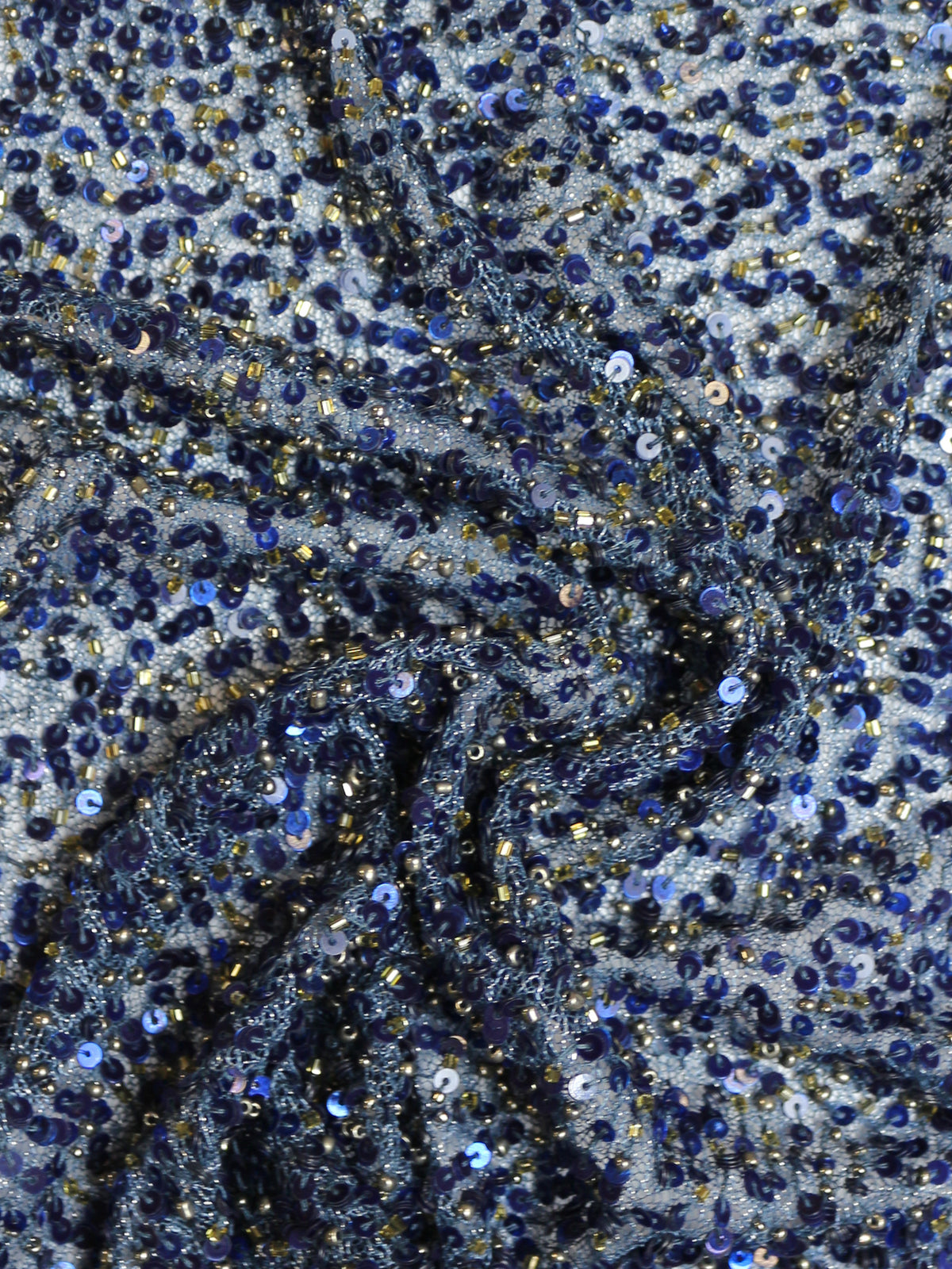 Blauer Paillettentüll - Moritz