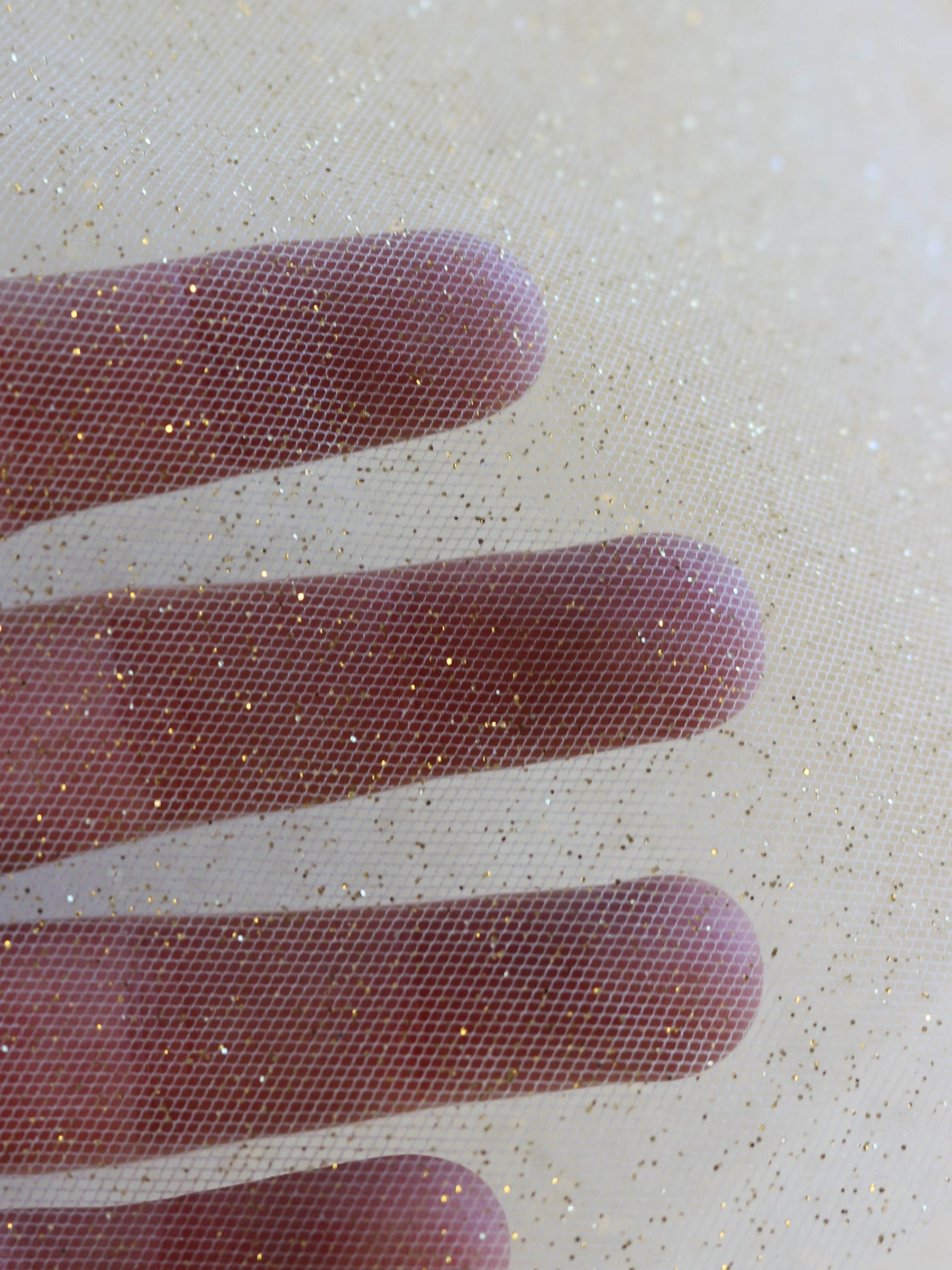 Roségoldfarbener Glitzertüll – Effervescence