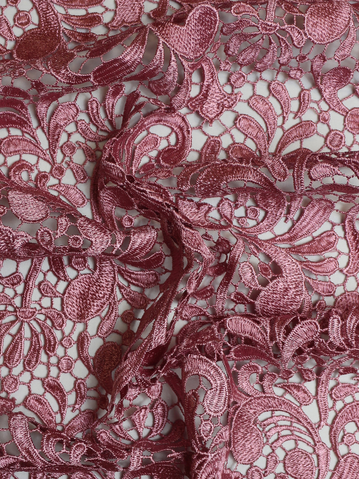 Korallenfarbene Guipure-Spitze – Theresa