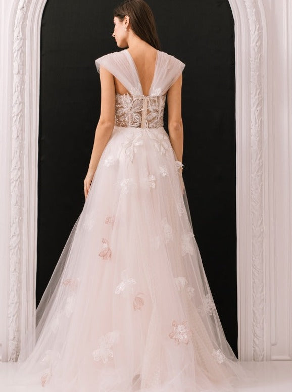 Elfenbeinfarbene bestickte Spitze – Galliano