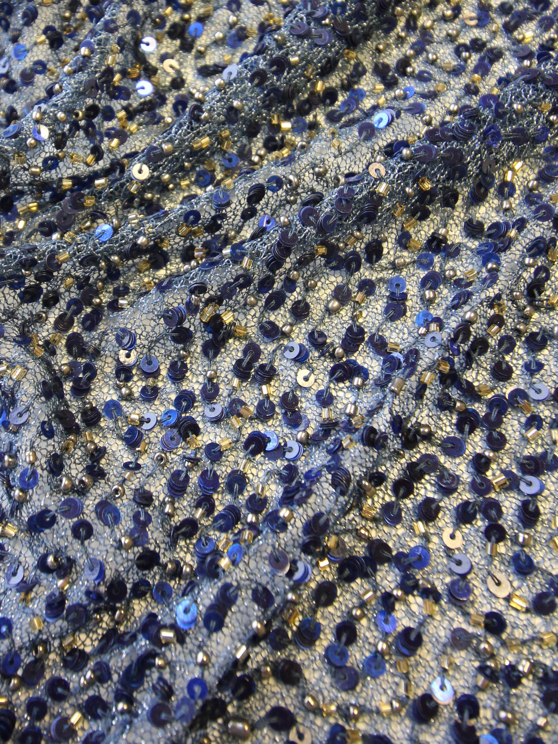 Blauer Paillettentüll - Moritz