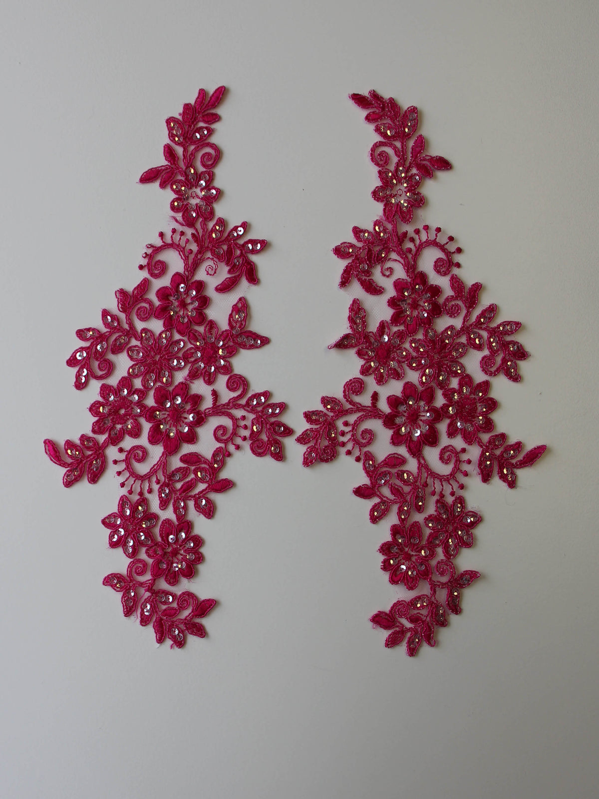 Passion Pink Pailletten-Spitzenapplikationen – Erica