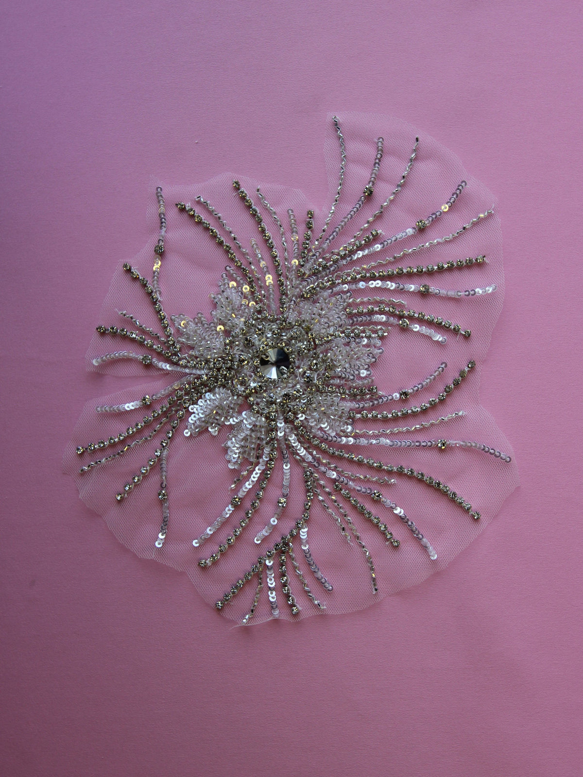 Kristallstickerei - Pfingstrose