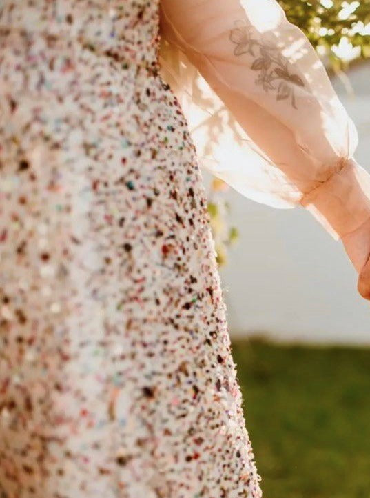 Mehrfarbiger Paillettentüll – Delice