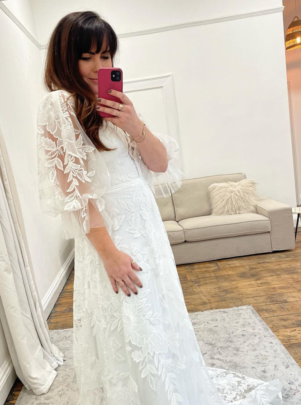 Elfenbeinfarbene bestickte Spitze – Fortunata