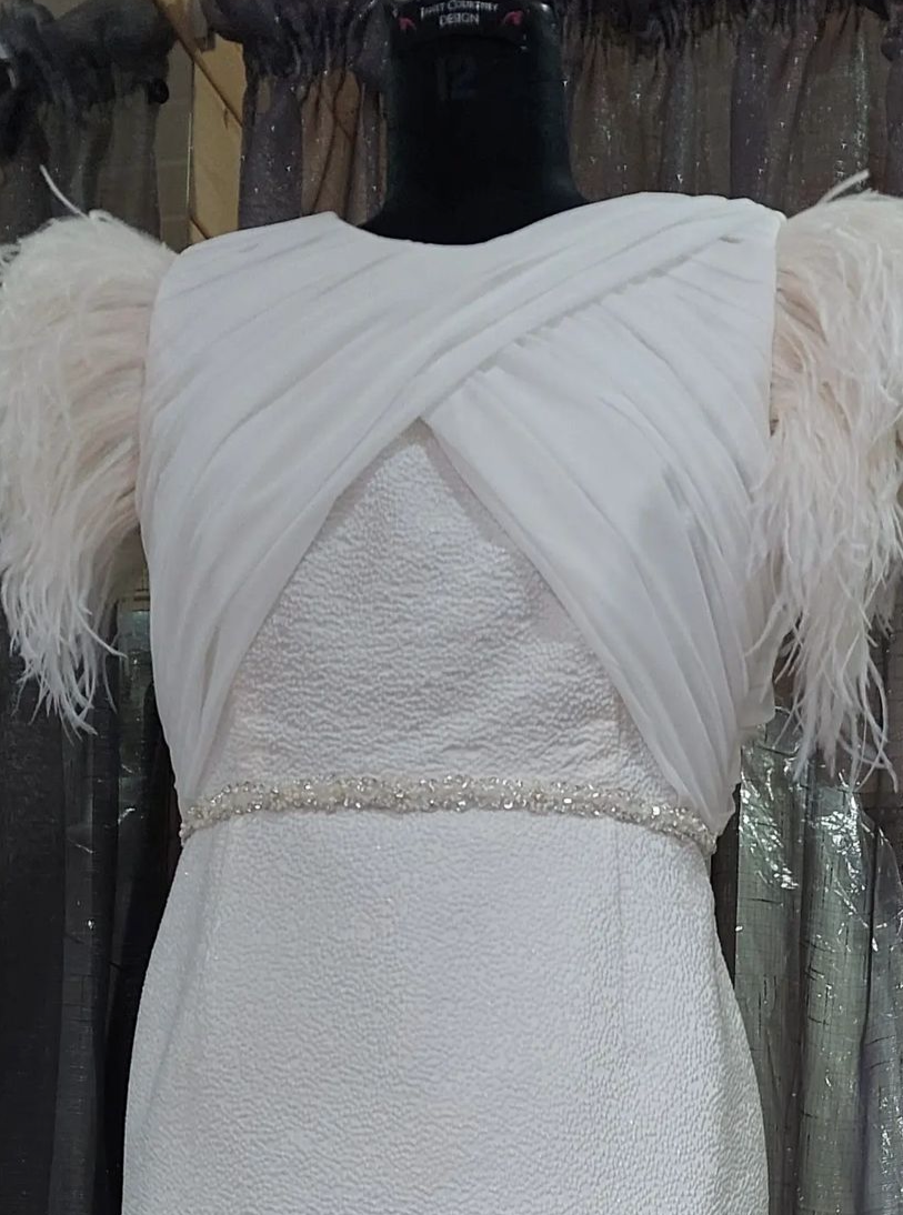 Elfenbeinfarbener Jacquard-Punktstoff – Joviality