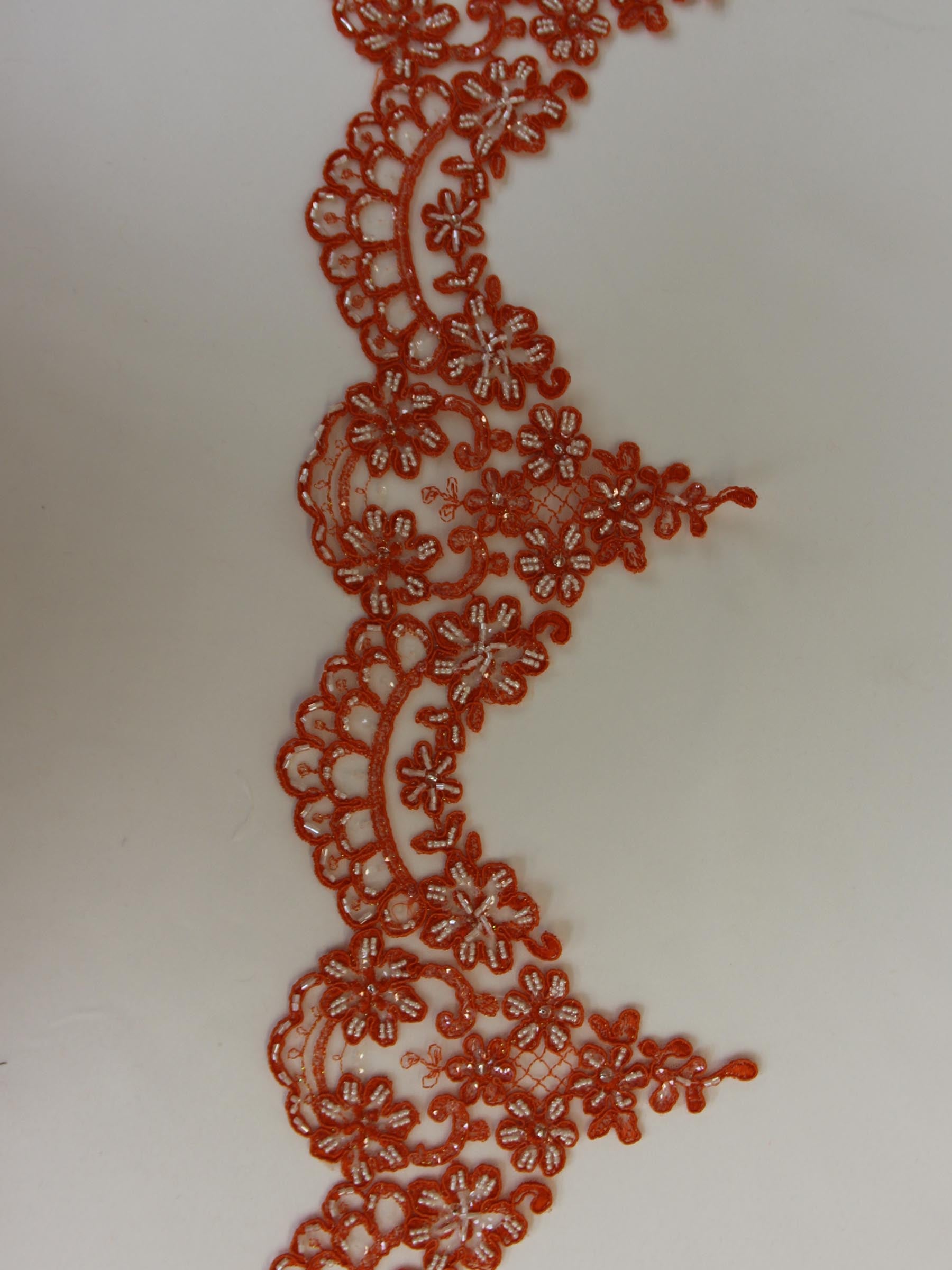 Spitzenbesatz in frischem Orange – Alexandra