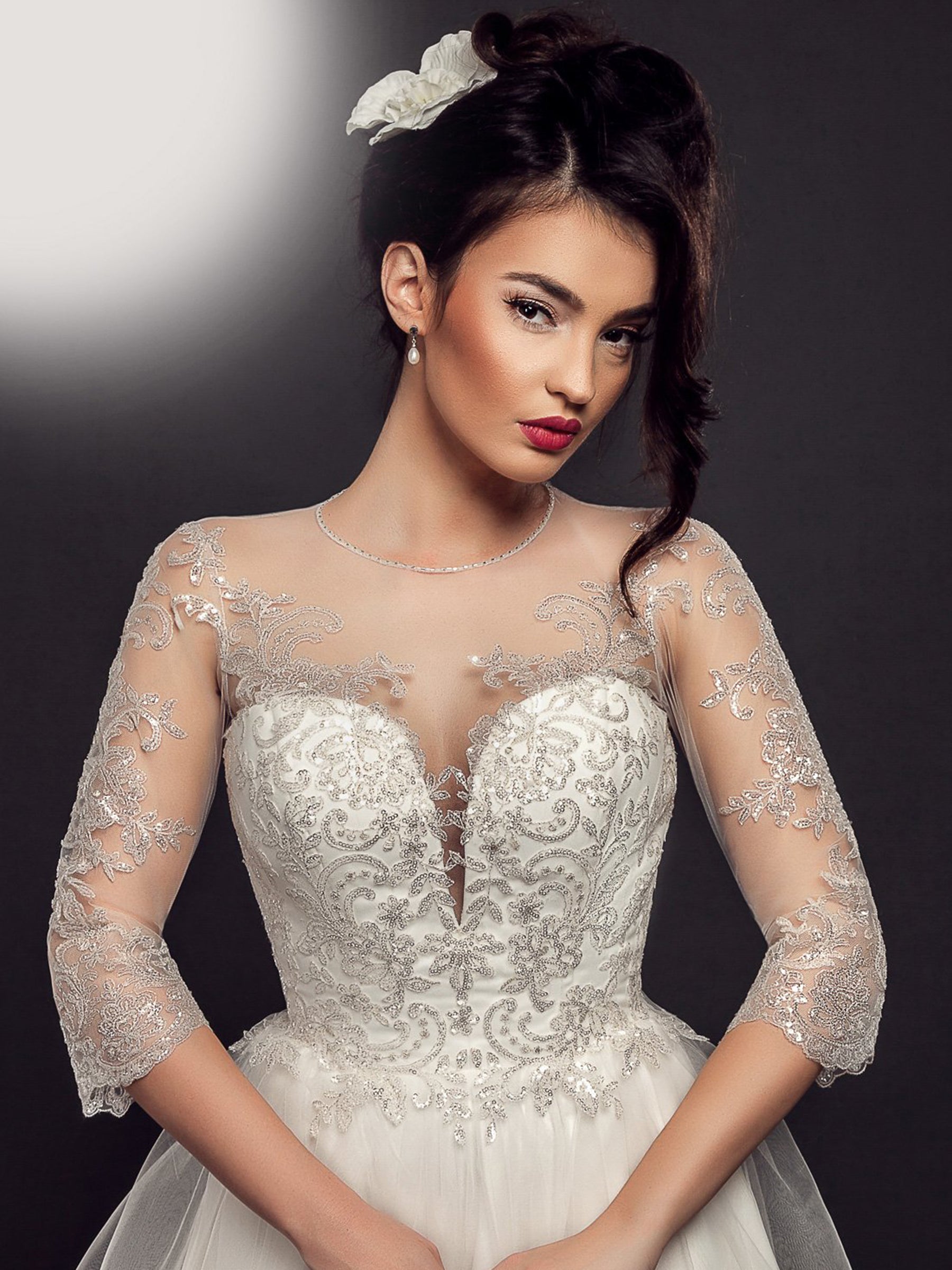 Elfenbeinfarbene Spitze im Vintage-Stil – Robyn