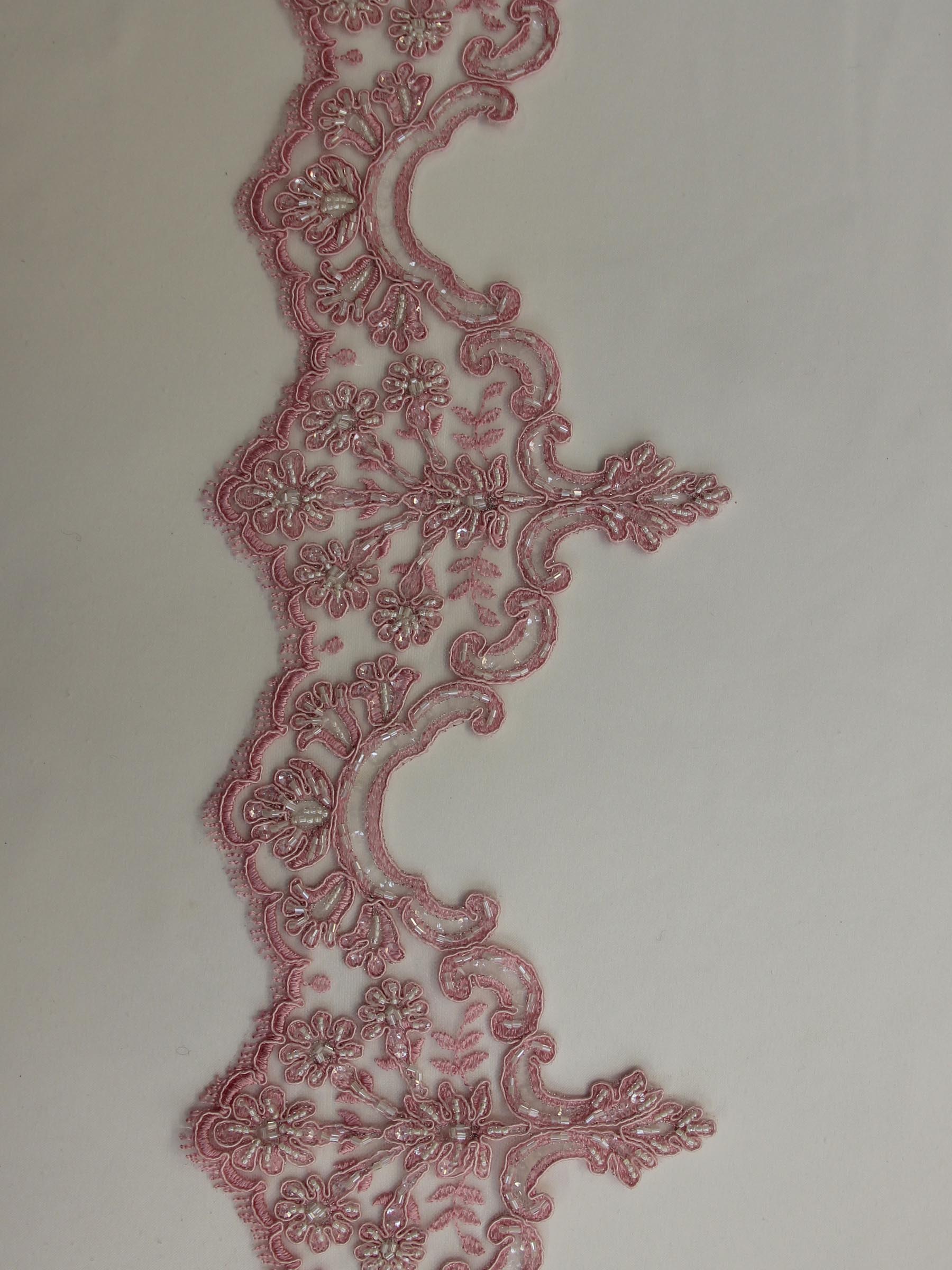 Pfingstrosenrosa Spitzenbesatz – Sophia