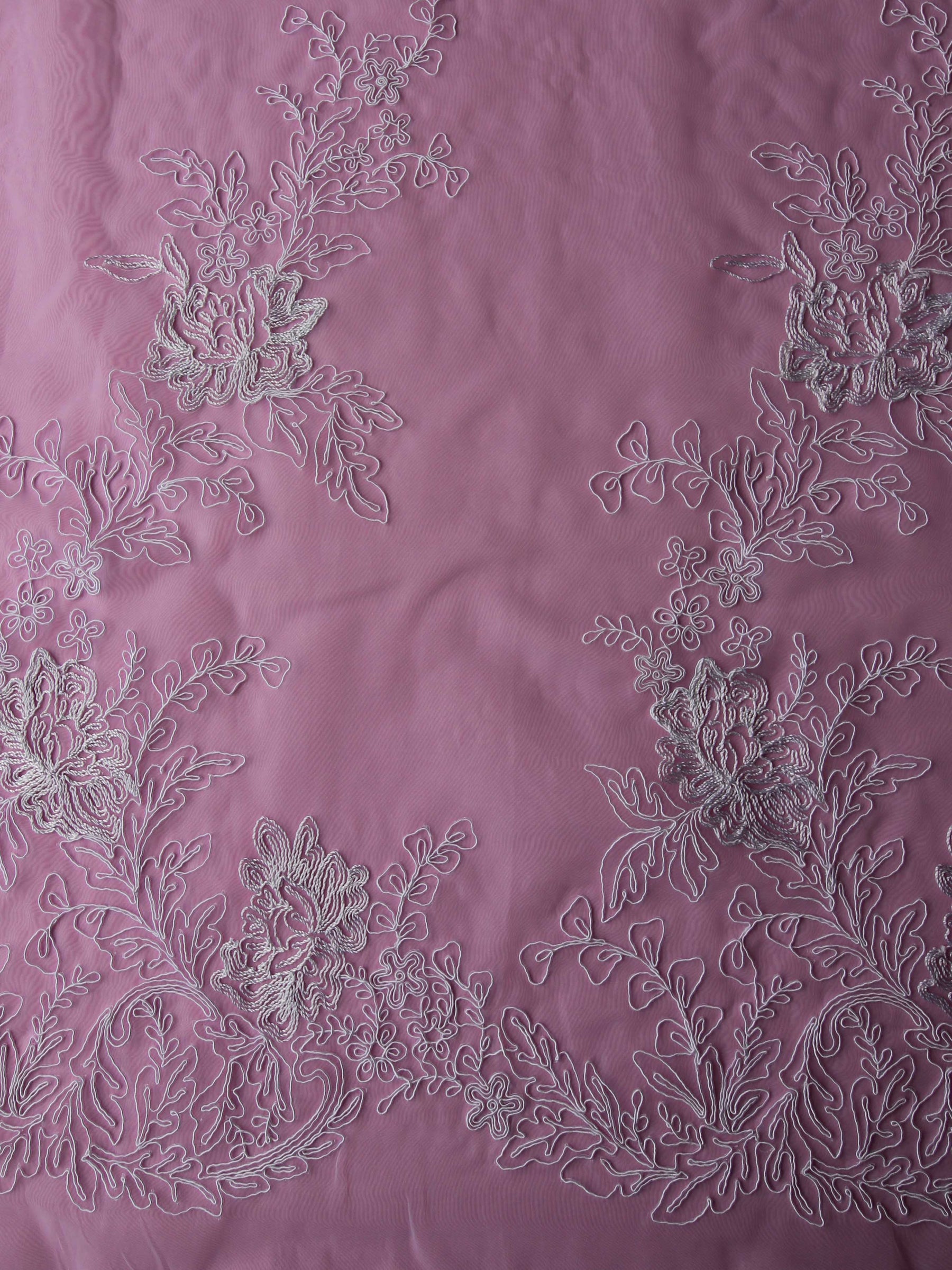 Weißer bestickter Organza – Wanda