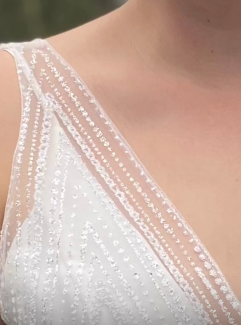 Elfenbeinfarbene Glitzerspitze – Marieke