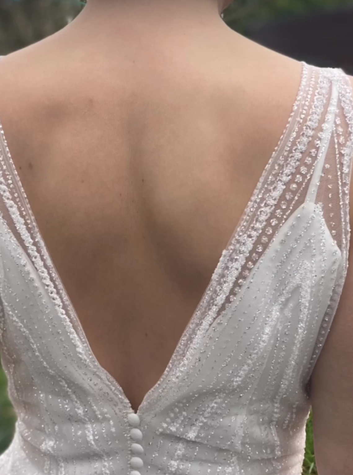 Elfenbeinfarbene Glitzerspitze – Marieke