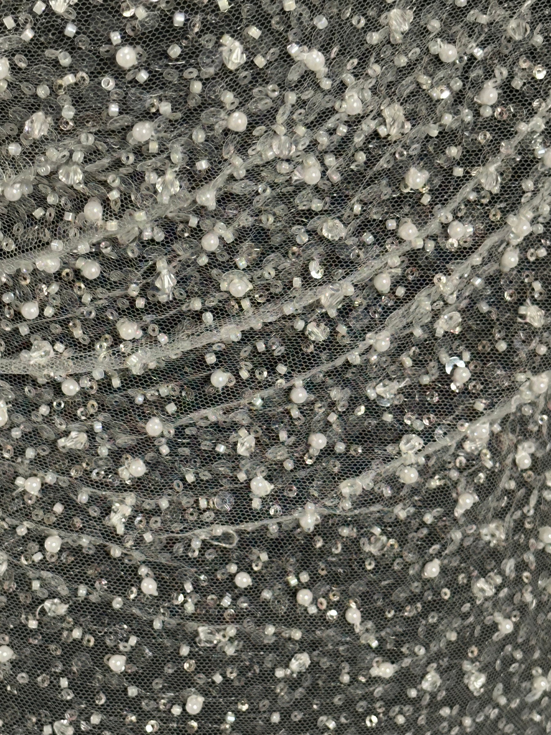 Elfenbeinfarbener Ombré-Tüll - Thalassa