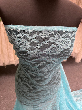 Aqua Raschel-Spitze – P618