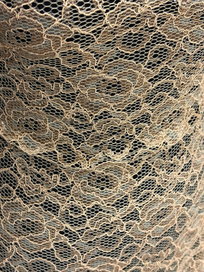 Beige Kordelspitze mit Stretch - P619