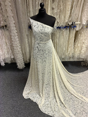 Elfenbeinfarbener Samt-Ausbrenner - Zellstoff