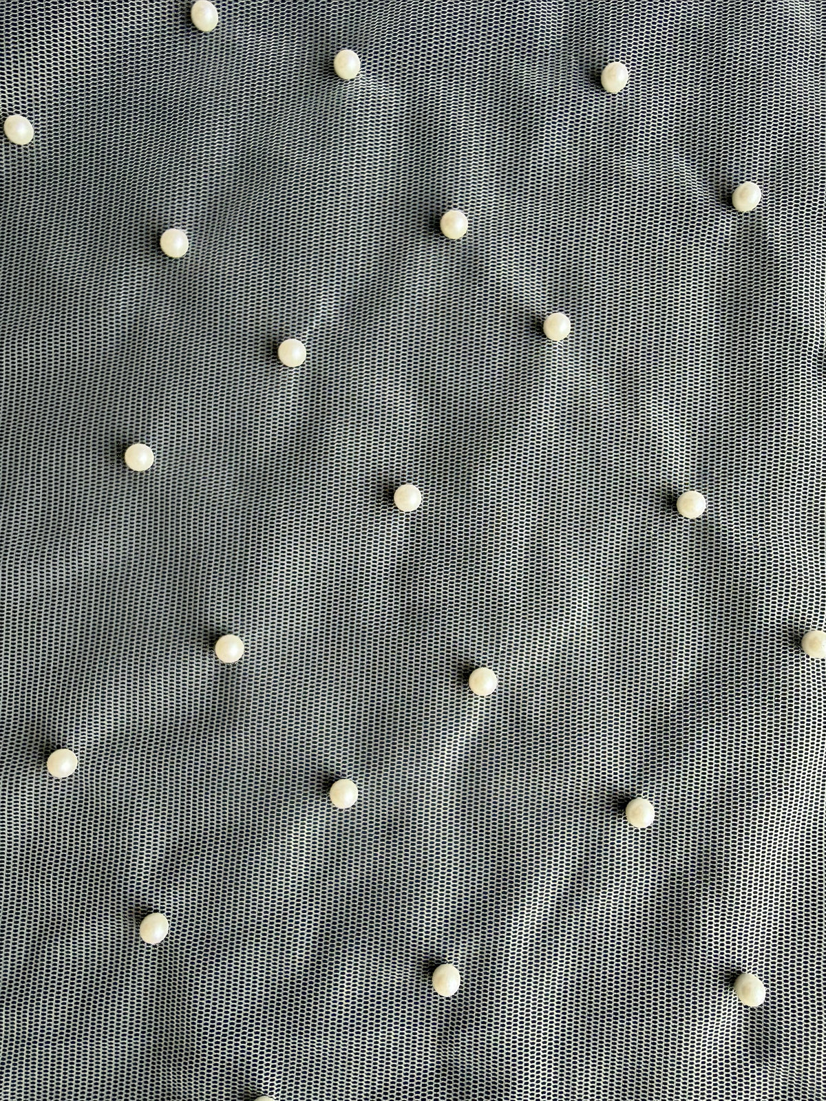 Elfenbein-Perlen-Tüll – X592