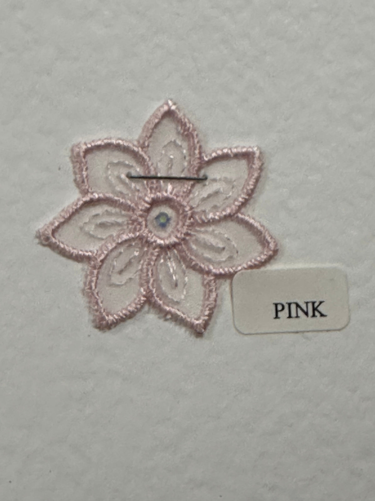 Rosa Gänseblümchenmotiv mit Swarovski-Kristallen - AP 34207 (CF)