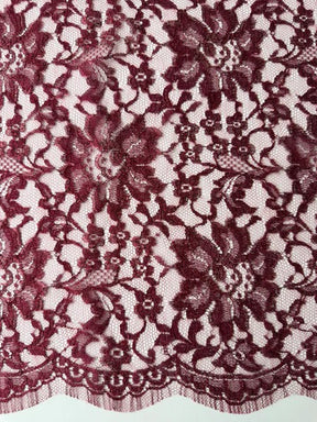 Rot Metallic Chantilly Spitze - P184