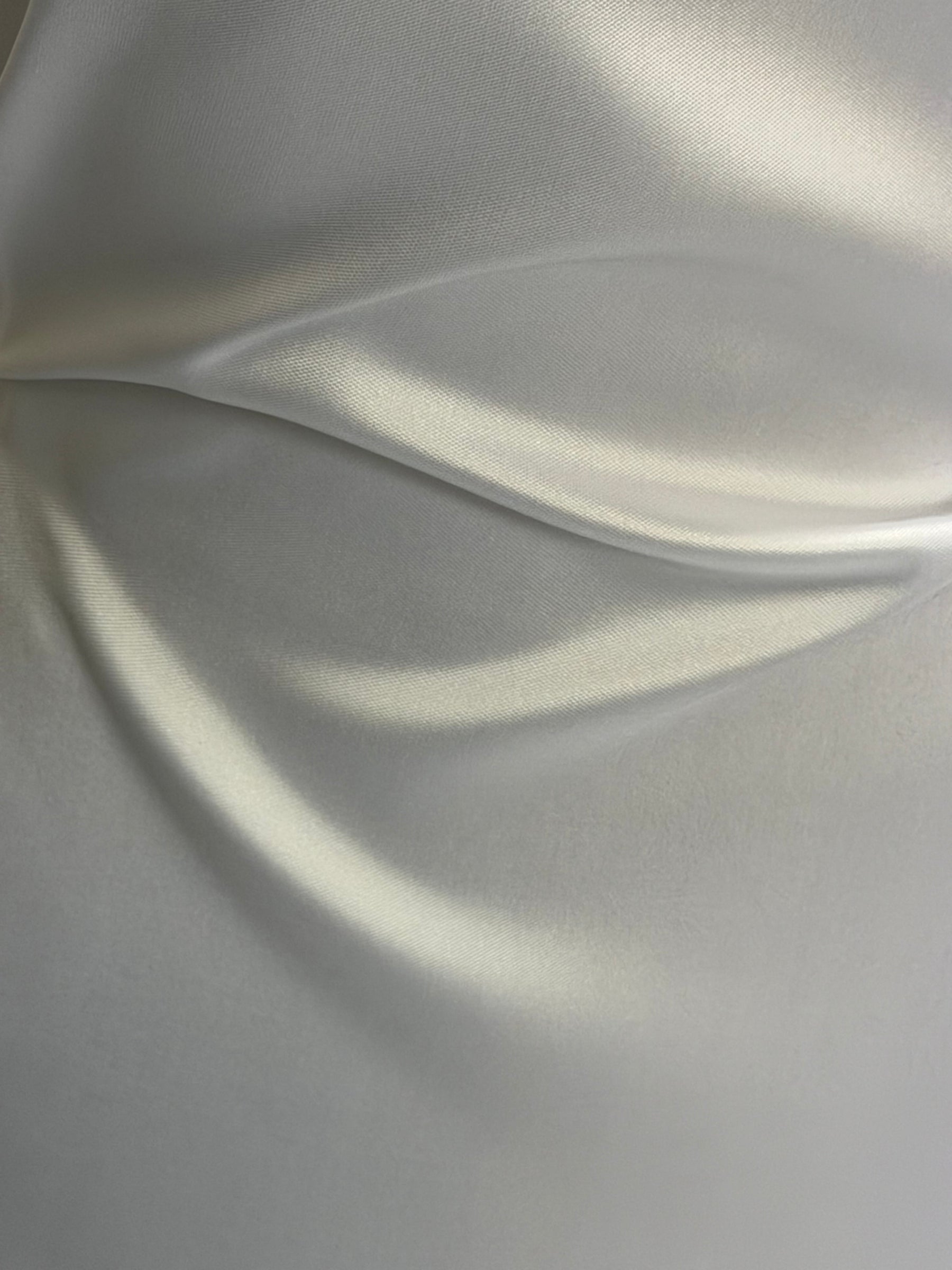 Weiße Seidenmischung Soft Mikado - P608