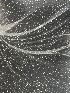 Weißer Glitzertüll - Blinder