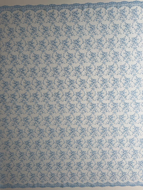 Himmelblau bestickte Spitze – P615