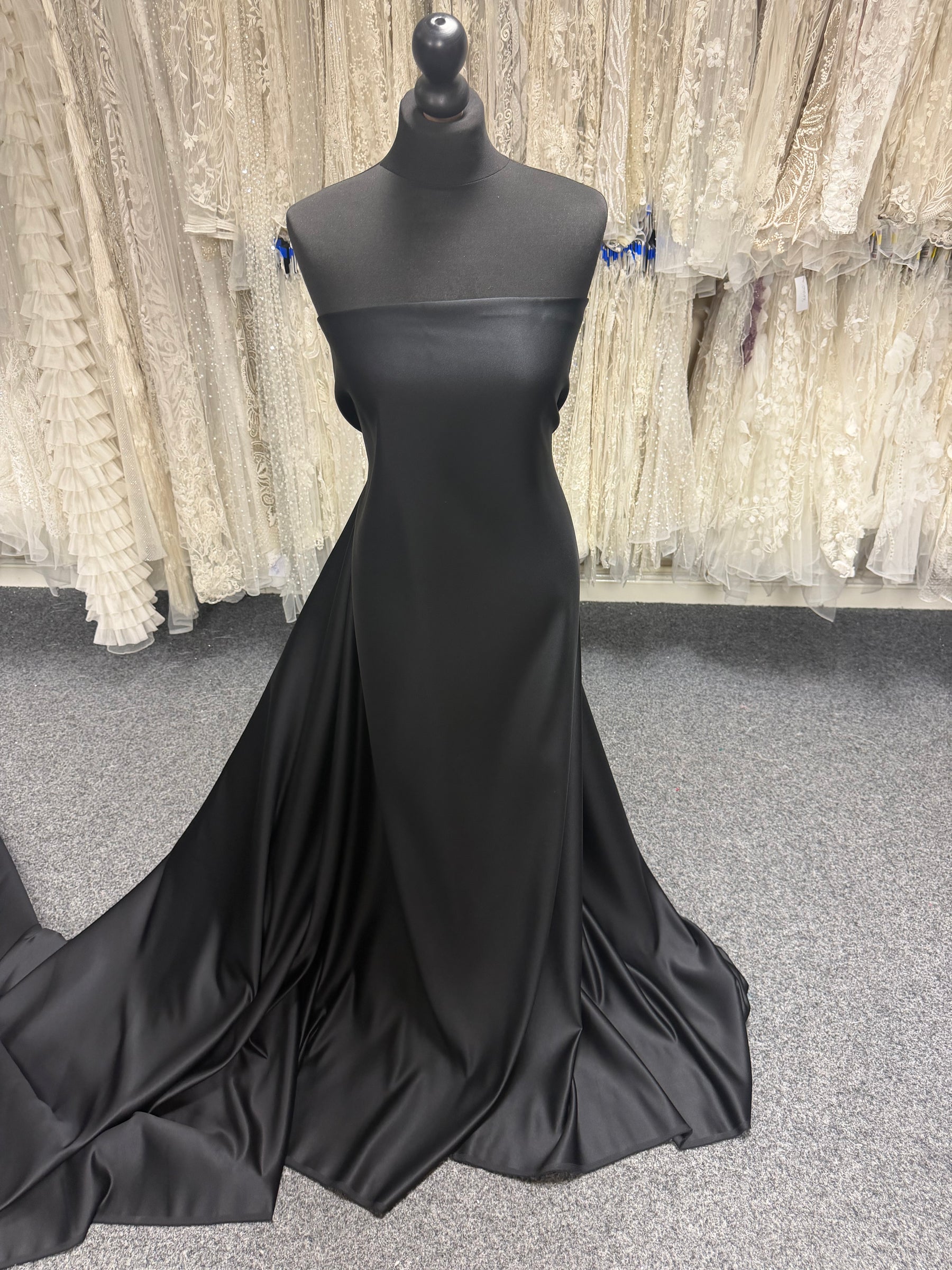 Black Polyester Satin - Moldova