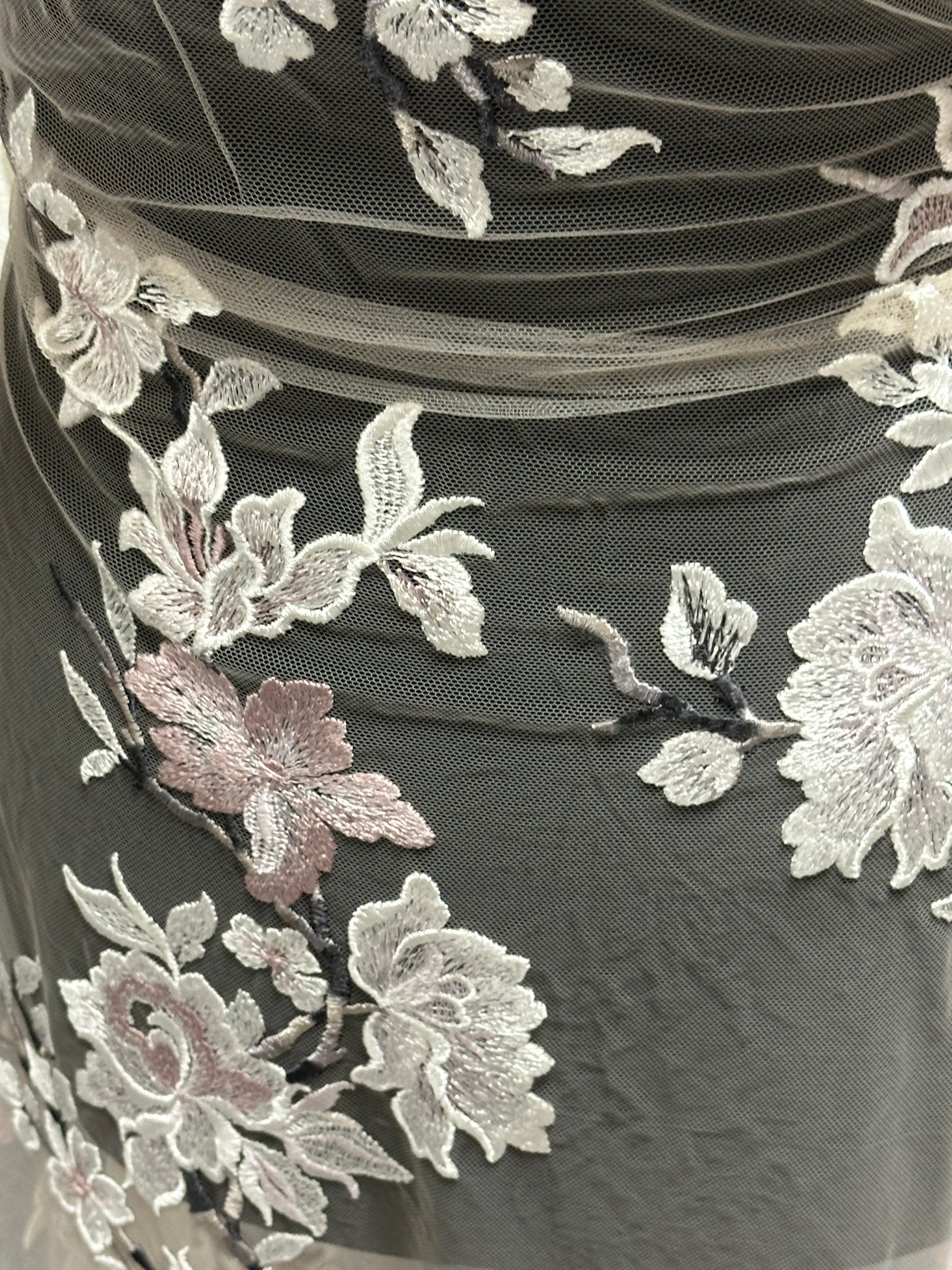 Rosa bestickte Spitze - EB5052