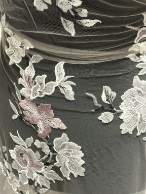 Rosa bestickte Spitze - EB5052