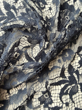 Marineblauer Seiden-Woll-Italian-Lace - P269