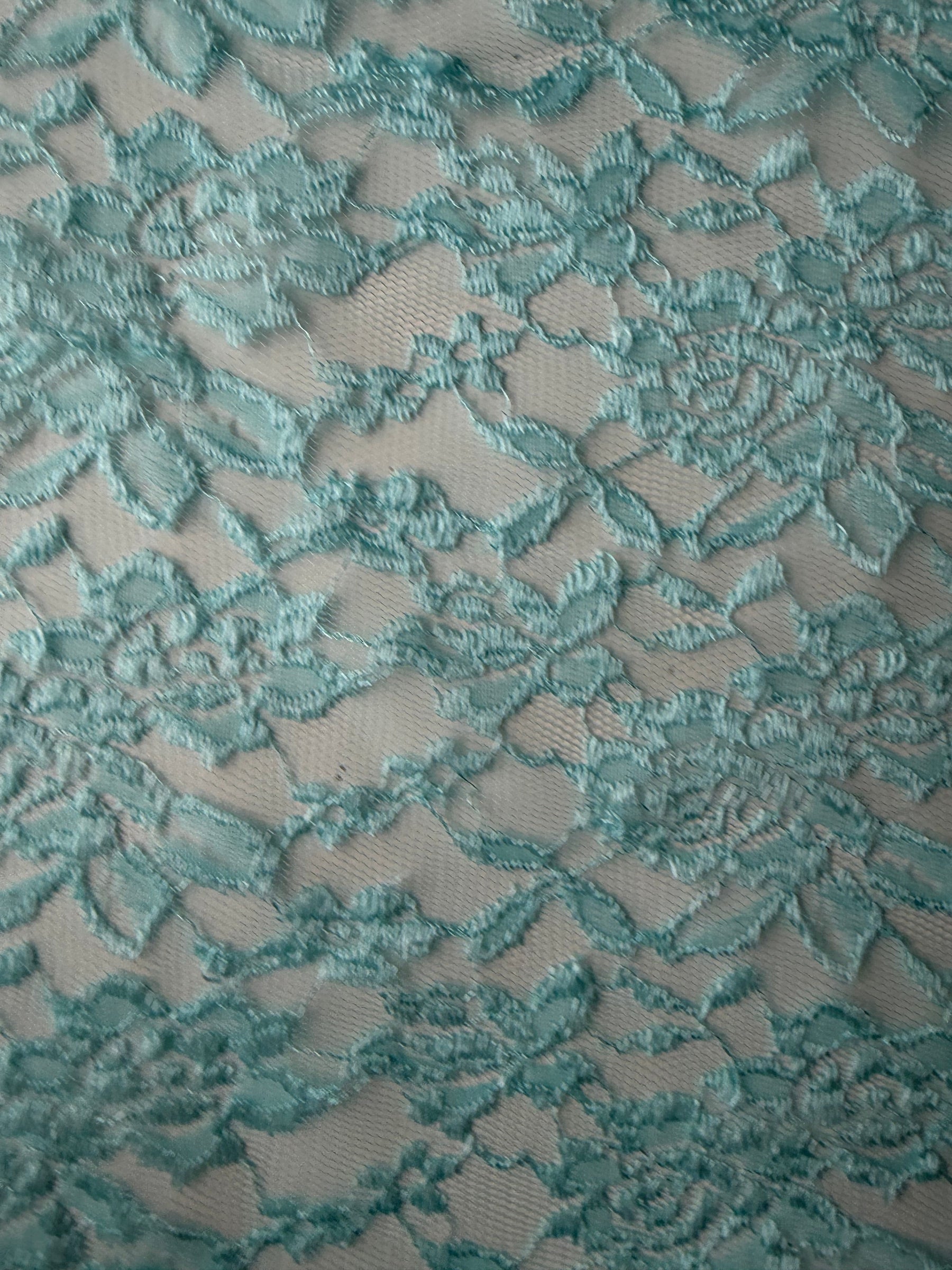 Aqua Raschel-Spitze – P618