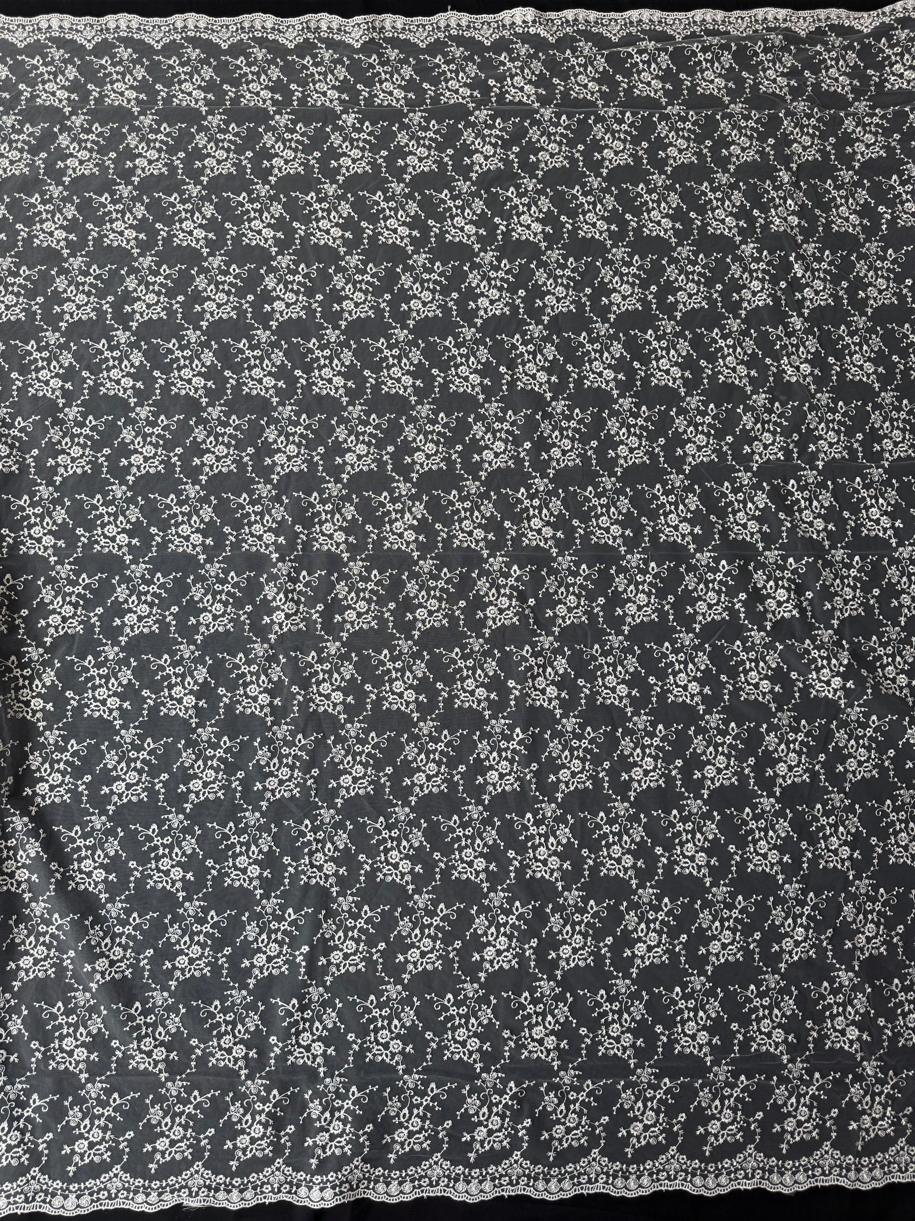 Bestickte Spitze, Muschelrosa - P615