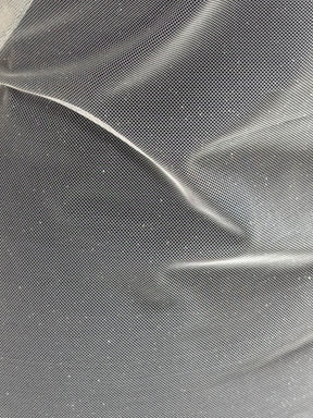 Elfenbein mit Silbergitter-Tüll - TU0053