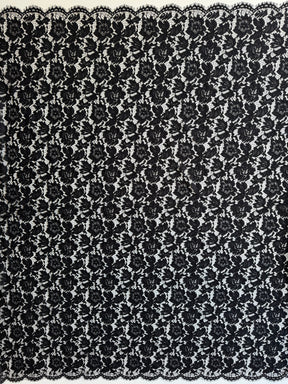 Schwarze Raschelspitze - LA1002