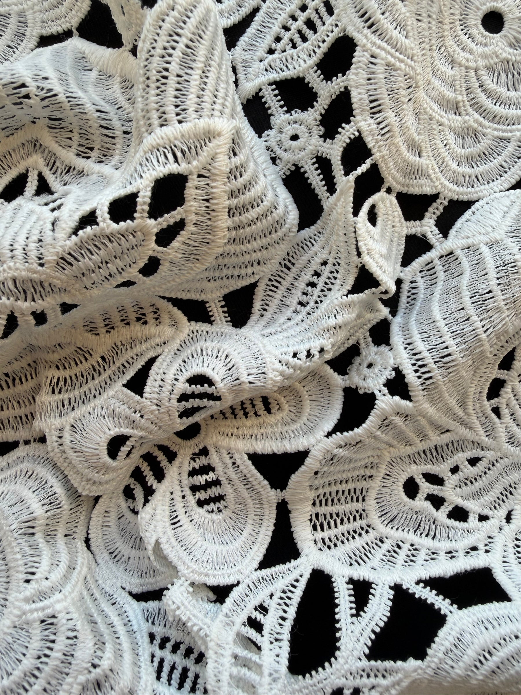 Elastische Guipure-Spitze Elfenbein - LB2015
