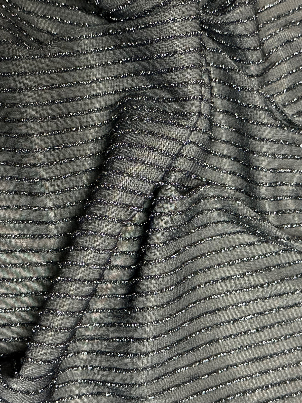 Black Beaded Georgette - Buda