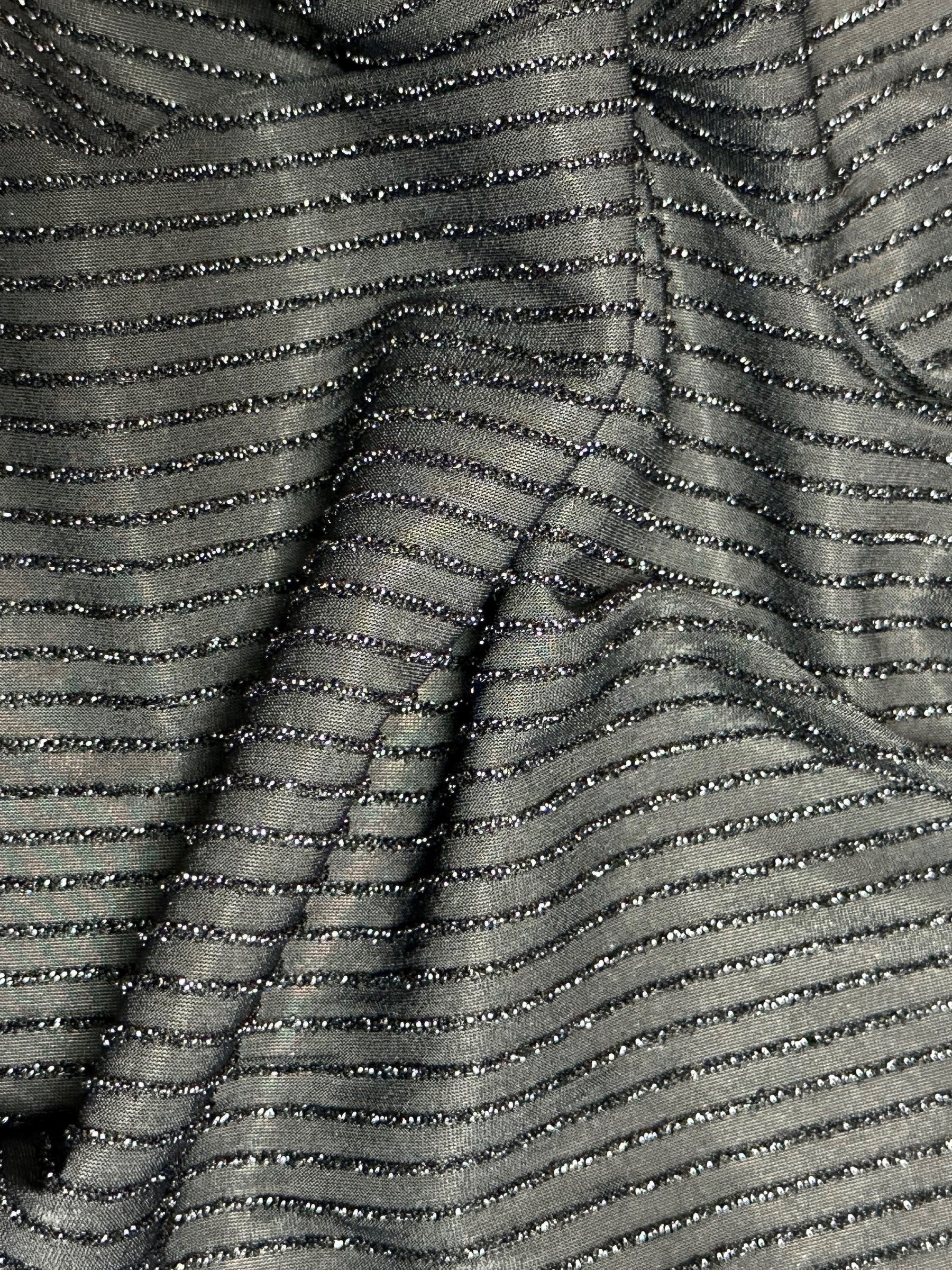 Black Beaded Georgette - Buda