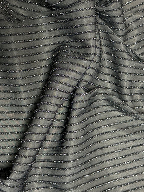 Black Beaded Georgette - Buda