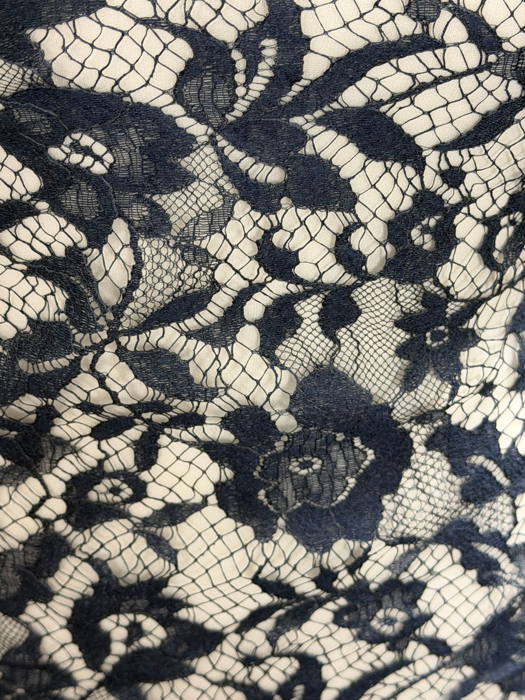 Marineblauer Seiden-Woll-Italian-Lace - P269