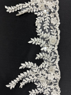 Elfenbeinfarbene Laserspitzenborte - T 1011 (CF)