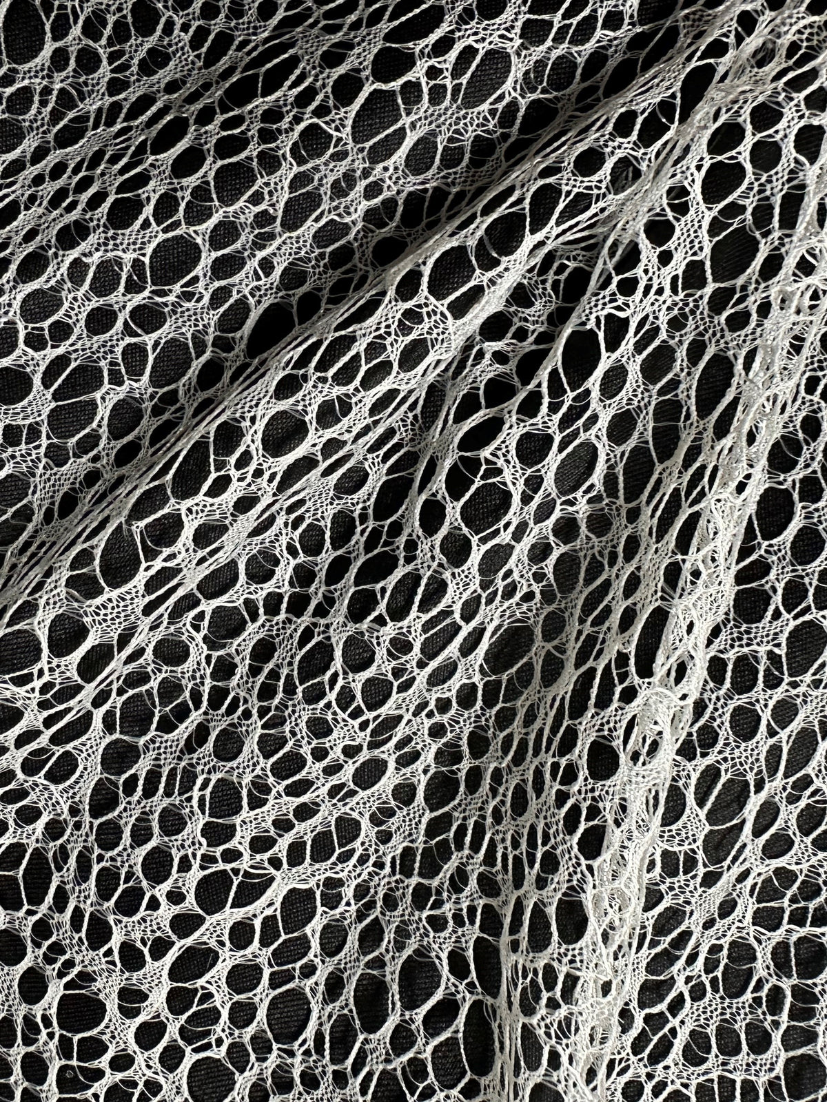 Ivory Raschel Lace  - Bubbles