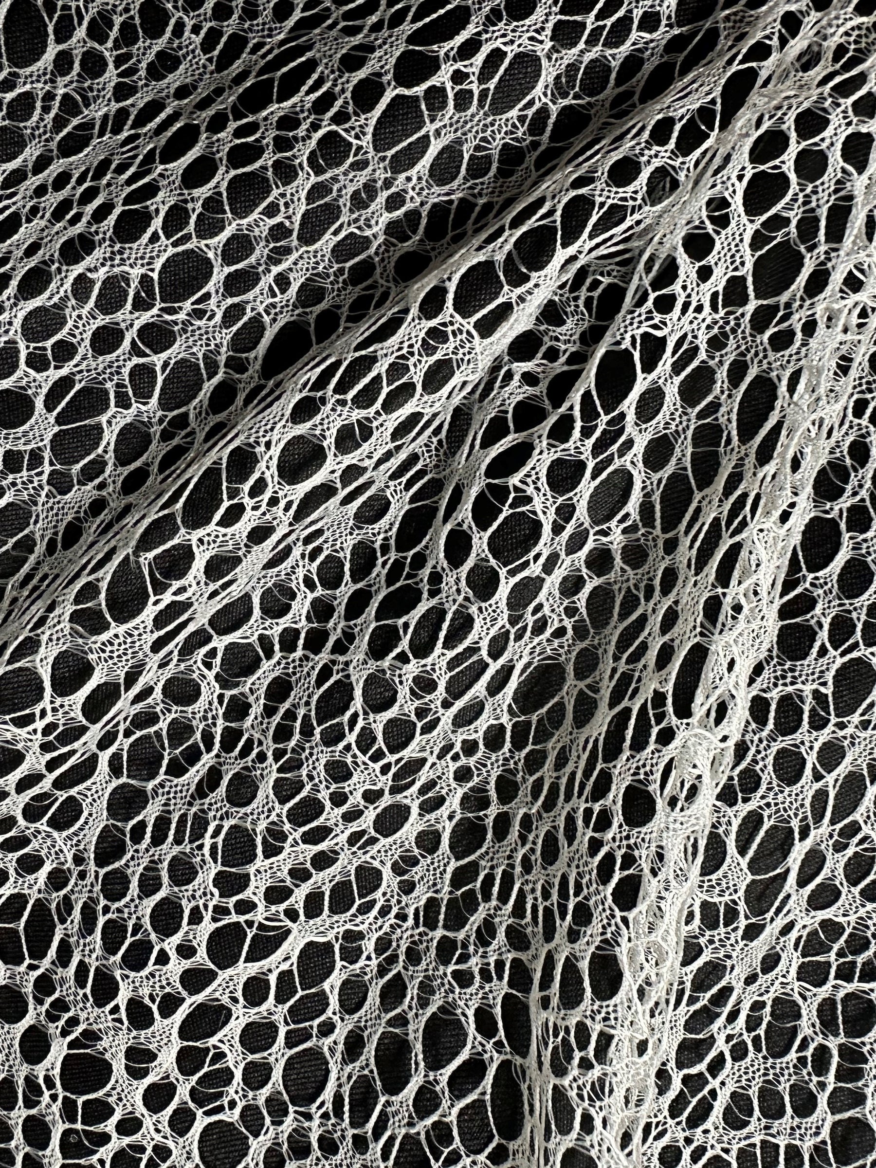 Ivory Raschel Lace  - Bubbles