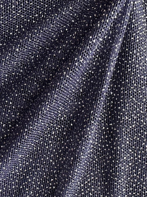 Marineblauer Stretch-Glitzerstoff - Ballerina