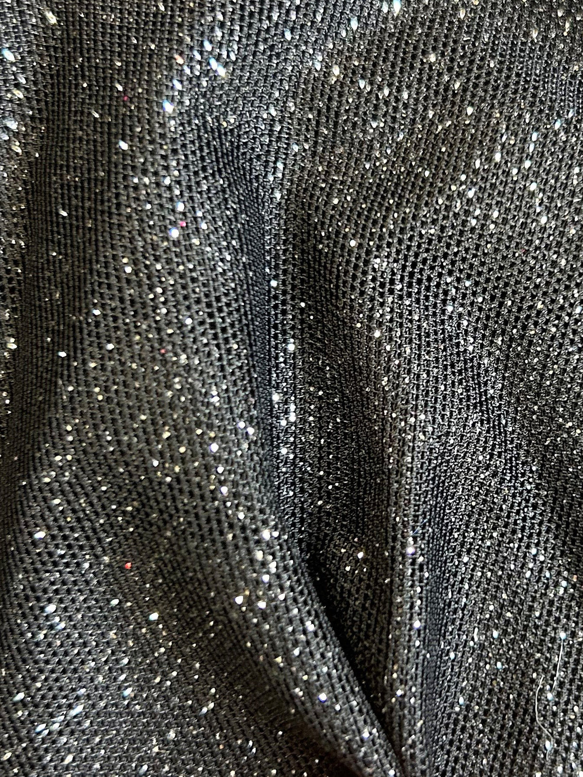 Schwarzer Stretch-Glitzerstoff - Ballerina