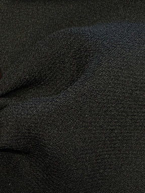 Schwarzer Polyester-Krepp mit Satinrücken – Nepal