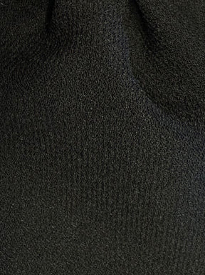 Schwarzer Polyester-Krepp mit Satinrücken – Nepal