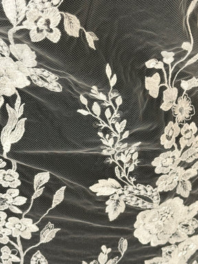 Elfenbeinfarbene Paillettenstickerei-Spitze - Lucien