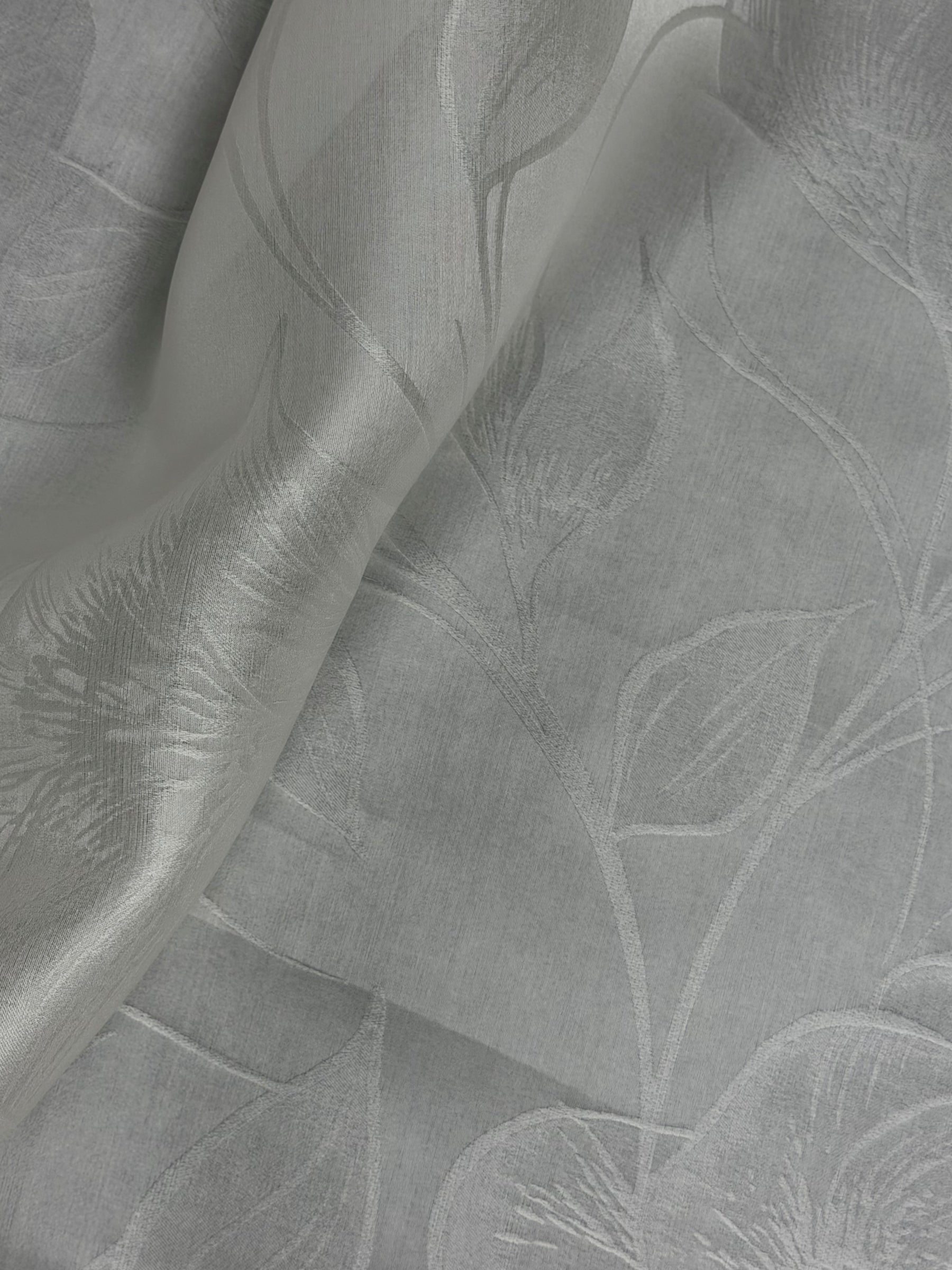 Elfenbein Großflächig 100% Seidenjacquard-Brokat - Candido