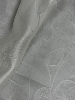 Elfenbein Großflächig 100% Seidenjacquard-Brokat - Candido